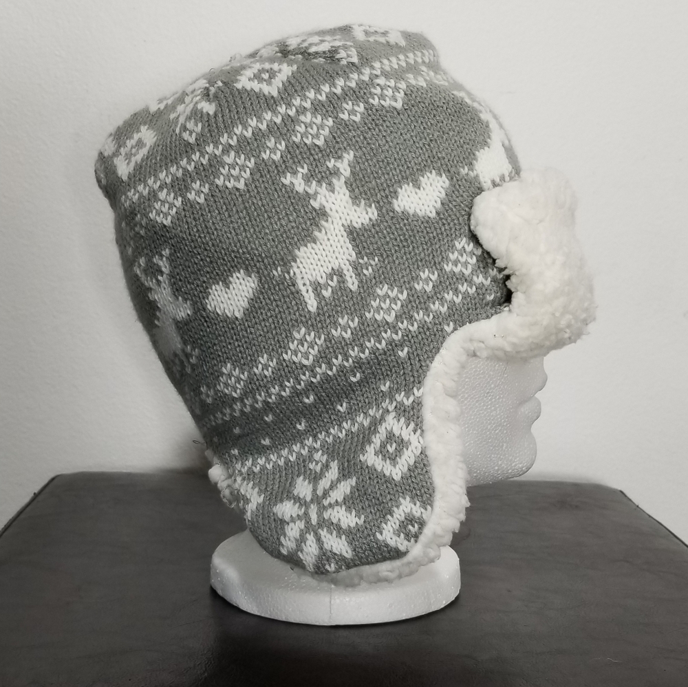 Winter Reindeer Hat with Earflaps.